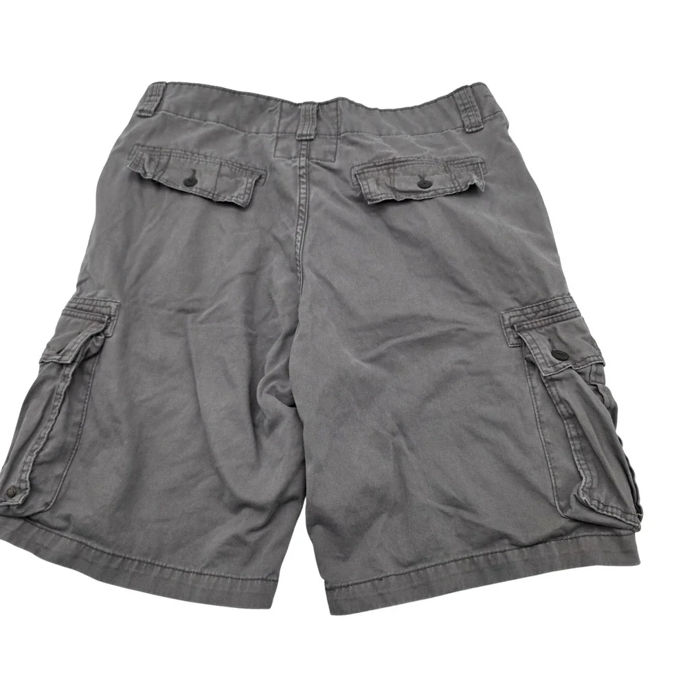 Signature by Levi Strauss Cargo‎ Shorts Mens 36 Gray Cotton Twill Multi Pocket